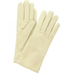 Guanti Classici Da Donna Fatti A Mano In Nappa Panna Foderati In Cashmere