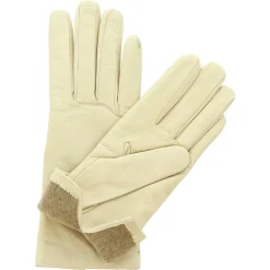 Guanti Classici Da Donna Fatti A Mano In Nappa Panna Foderati In Cashmere