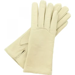Guanti Classici Da Donna Fatti A Mano In Nappa Panna Foderati In Cashmere