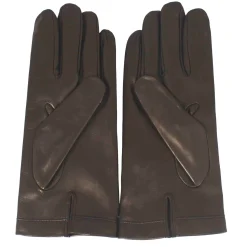 Guanti Da Uomo Fatti A Mano In Nappa Colore Marrone Foderati In Cashmere