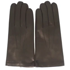 Guanti Da Uomo Fatti A Mano In Nappa Colore Marrone Foderati In Cashmere