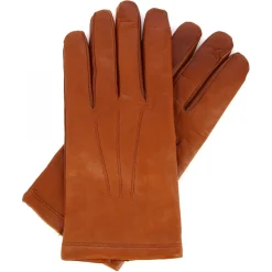 Guanti Da Uomo Fatti A Mano In Nappa Marrone Foderati In Cashmere