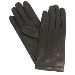 Guanto Da Uomo Nero In Pelle Colore Nero Foderato In Cashmere