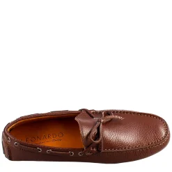 Mocassini Artigianali Carshoe Da Uomo In Pelle Color Marrone.