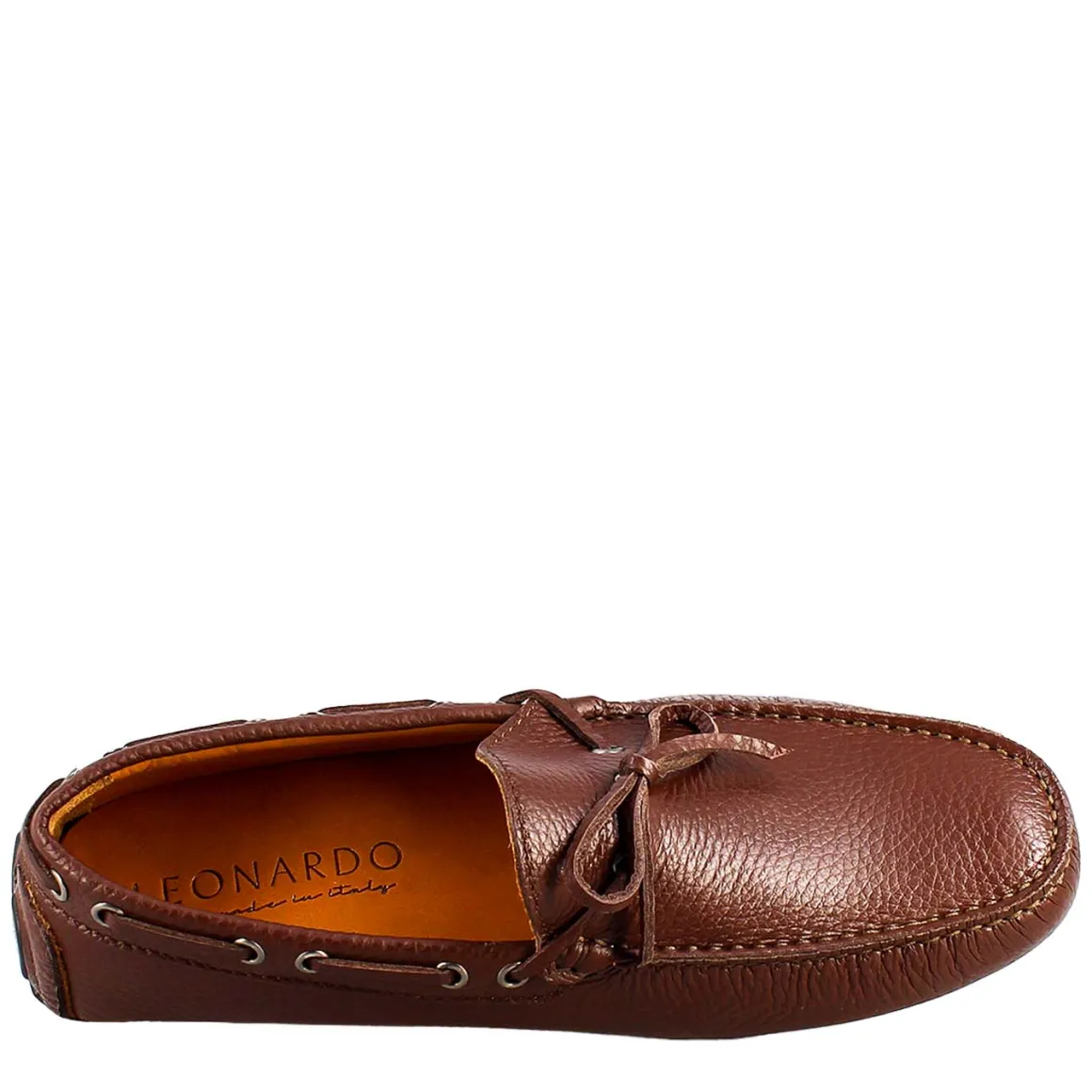 Mocassini Artigianali Carshoe Da Uomo In Pelle Color Marrone.