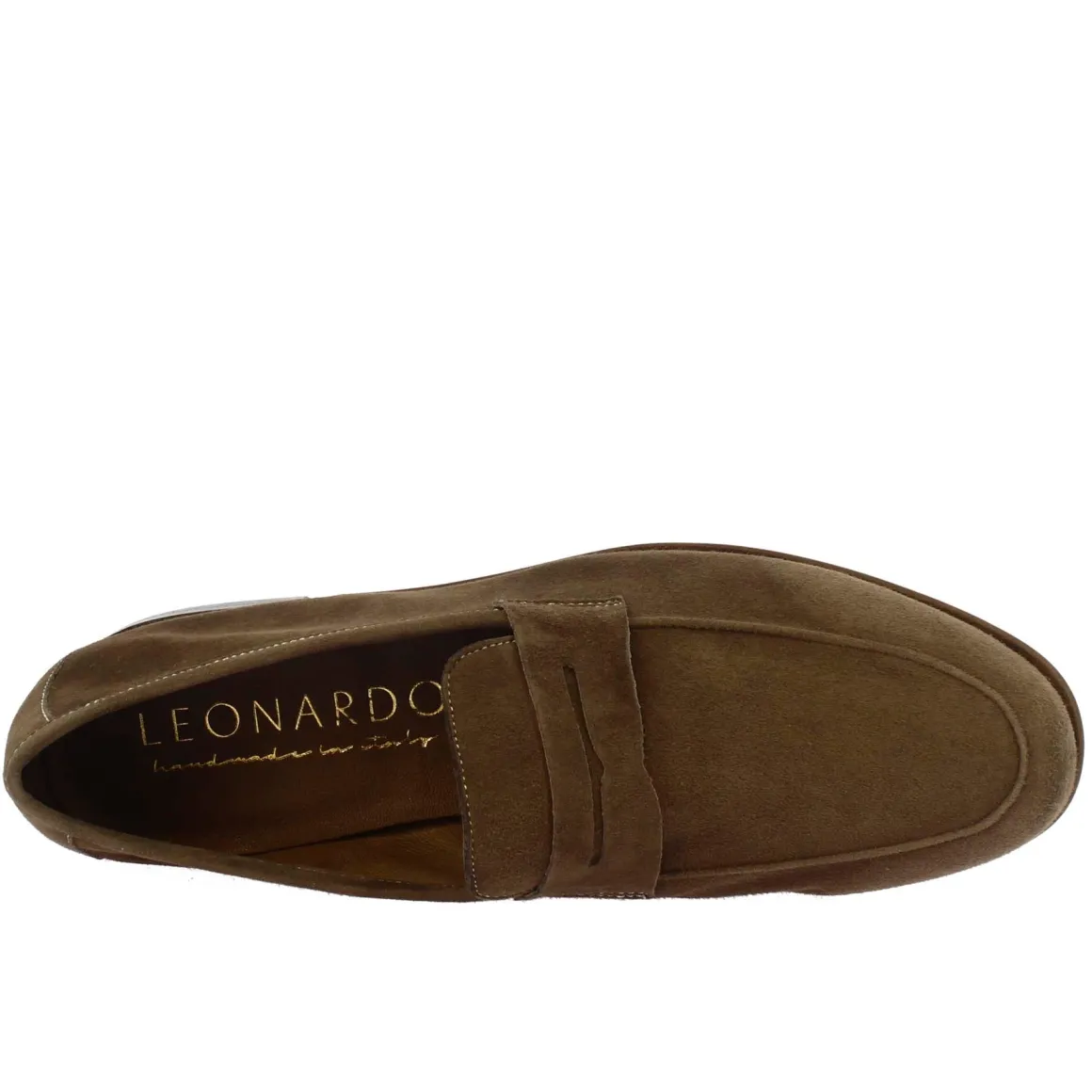 Mocassini Slip-on Da Uomo Fatti A Mano In Pelle Di Camoscio Color Taupe