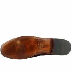 Mocassini Slip-on Da Uomo Fatti A Mano In Pelle Di Camoscio Testa Di Moro