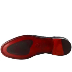 Mocassino Blu Elegante Da Uomo In Pelle Fiore Intrecciata
