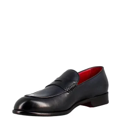 Mocassino Blu Elegante Da Uomo In Pelle Fiore