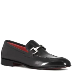 Mocassino Classico Con Morsetto Da Uomo In Pelle Colore Nero