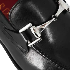 Mocassino Classico Con Morsetto Da Uomo In Pelle Colore Nero