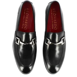 Mocassino Classico Con Morsetto Da Uomo In Pelle Colore Nero