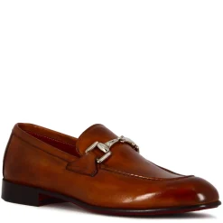 Mocassino Classico Con Morsetto Da Uomo In Pelle Colore Marrone