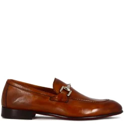 Mocassino Classico Con Morsetto Da Uomo In Pelle Colore Marrone