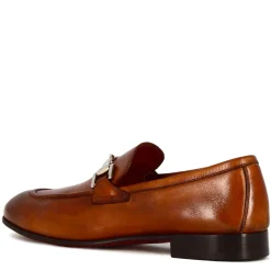 Mocassino Classico Con Morsetto Da Uomo In Pelle Colore Marrone