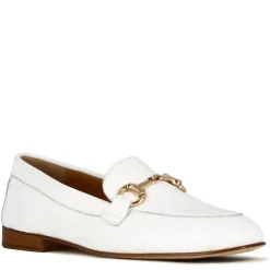Mocassino Classico Da Donna Con Morsetto In Pelle Colore Bianco