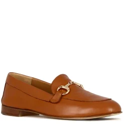 Mocassino Classico Da Donna Con Morsetto In Pelle Colore Marrone