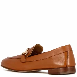 Mocassino Classico Da Donna Con Morsetto In Pelle Colore Marrone
