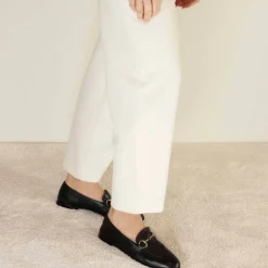 Mocassino Classico Da Donna Con Morsetto In Pelle Colore Nero