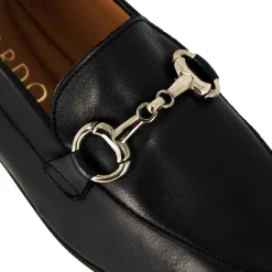 Mocassino Classico Da Donna Con Morsetto In Pelle Colore Nero