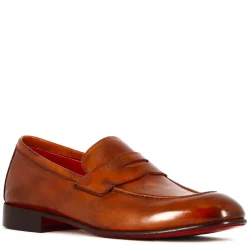 Mocassino Classico Da Uomo In Pelle Colore Marrone Chiaro