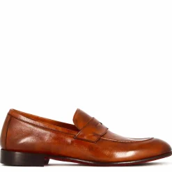 Mocassino Classico Da Uomo In Pelle Colore Marrone Chiaro