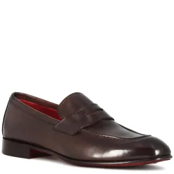 Mocassino Classico Da Uomo In Pelle Colore Marrone Scuro