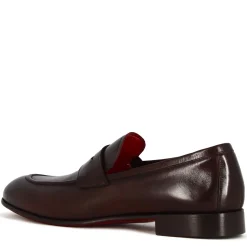 Mocassino Classico Da Uomo In Pelle Colore Marrone Scuro