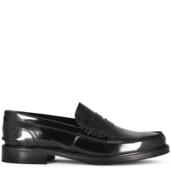 Mocassino Classico Da Uomo In Pelle Lucida Colore Nero