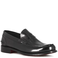 Mocassino College Con Bocca Di Leone Da Uomo In Pelle Colore Nero