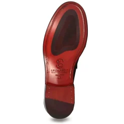 Mocassino College Con Bocca Di Leone Da Uomo In Pelle Colore Nero