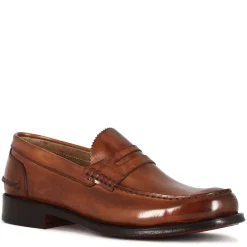 Mocassino College Con Bocca Di Leone Da Uomo In Pelle Colore Marrone