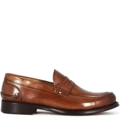 Mocassino College Con Bocca Di Leone Da Uomo In Pelle Colore Marrone