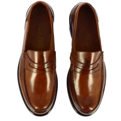 Mocassino College Con Bocca Di Leone Da Uomo In Pelle Colore Marrone