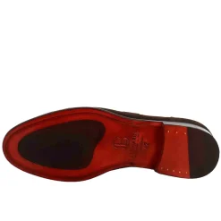 Mocassino Con Nappine Da Uomo In Pelle Scamosciata Colore Marrone Scuro