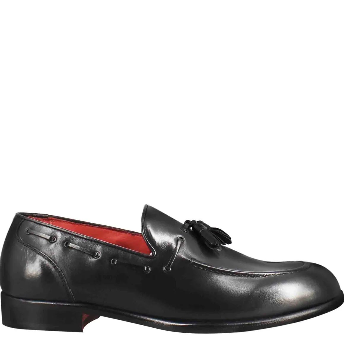 Mocassino Con Nappine Da Uomo In Pelle Colore Nero