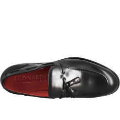 Mocassino Con Nappine Da Uomo In Pelle Colore Nero