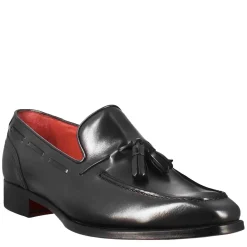 Mocassino Con Nappine Da Uomo In Colore Nero Con Punta Squadrata