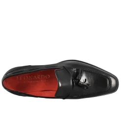 Mocassino Con Nappine Da Uomo In Colore Nero Con Punta Squadrata
