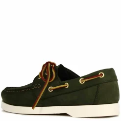 Mocassino Da Barca Da Donna In Camoscio Colore Verde