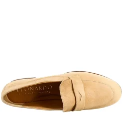 Mocassino Da Donna A Sacchetto In Camoscio Beige