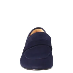 Mocassino Da Donna A Sacchetto In Camoscio Blu