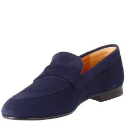 Mocassino Da Donna A Sacchetto In Camoscio Blu