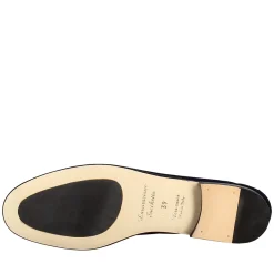 Mocassino Da Donna A Sacchetto In Camoscio Blu