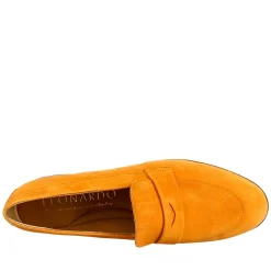 Mocassino Da Donna A Sacchetto In Camoscio Arancio