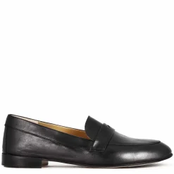 Mocassino Da Donna Classico In Pelle Colore Nero Fatti A Mano