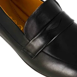Mocassino Da Donna Classico In Pelle Colore Nero Fatti A Mano