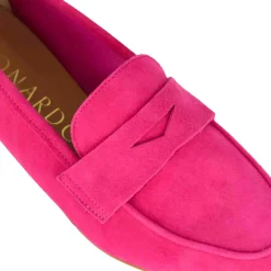Mocassino Da Donna Classico In Pelle Scamosciata Colore Rosa