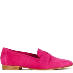 Mocassino Da Donna Classico In Pelle Scamosciata Colore Rosa