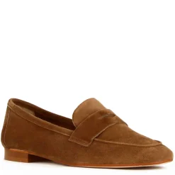 Mocassino Da Donna Classico In Pelle Scamosciata Colore Marrone Chiaro